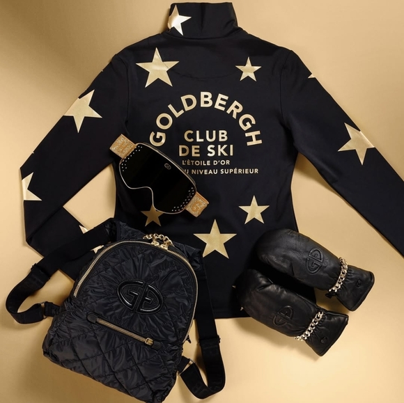 Goldbergh Galactique Ski Pully Base Layer Goldbergh Ski Pully Black Gold Stars - Picture 5 of 13
